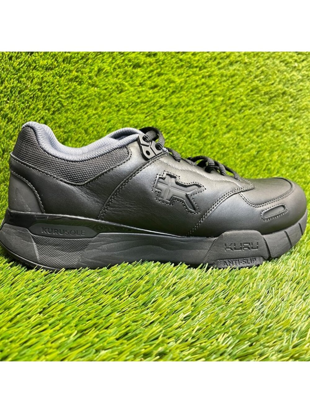 Kuru Kinetic 2.0 Mens Size 10.5E Black Athletic Leather Walking Shoes Sneakers